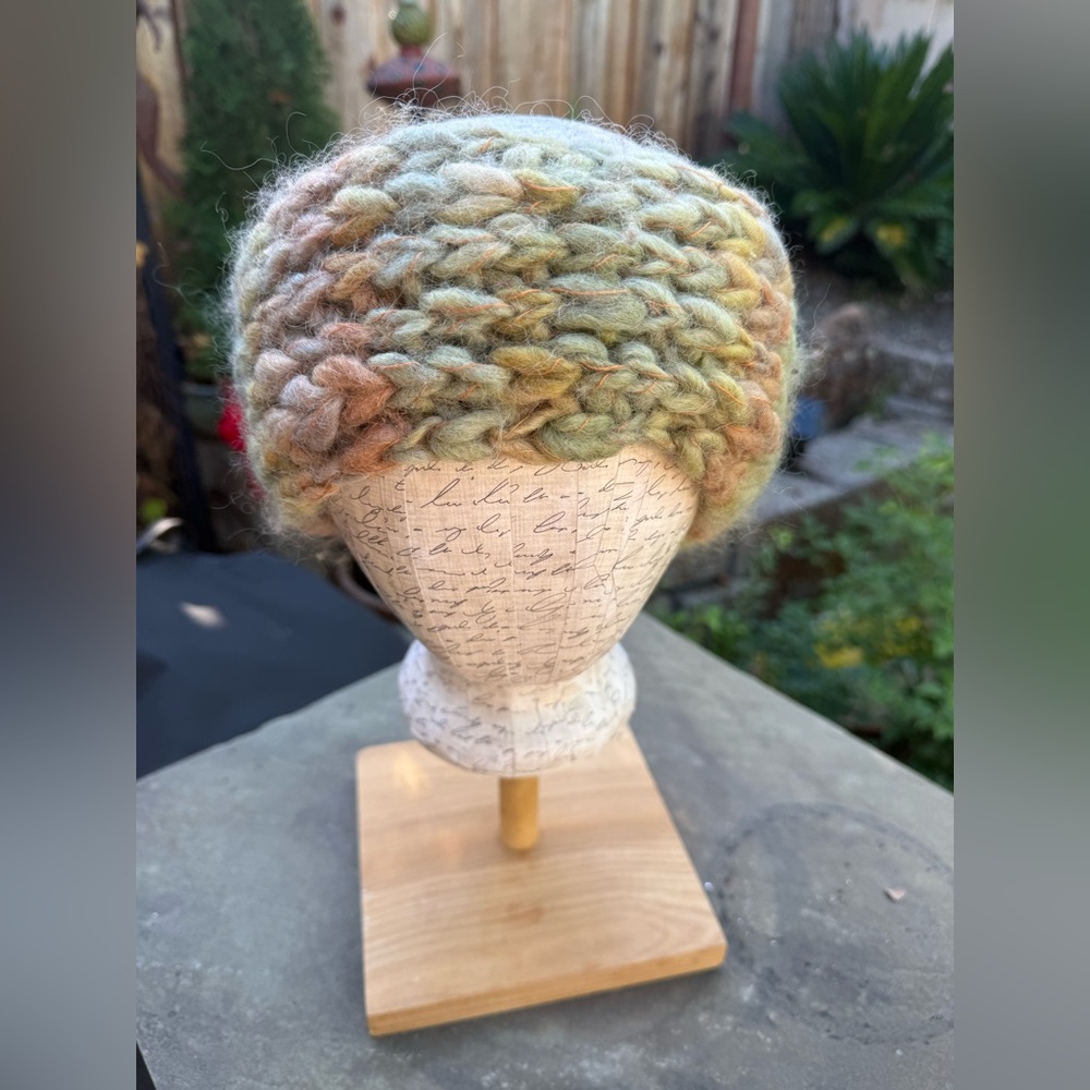 Handmade Chunky Knit Headband Ear Warmer – Sage & Honey Blend